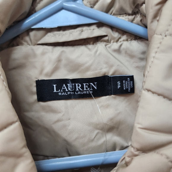 Ralph Lauren Women’s Crest Logo Shell Diamond Quilted Vest Birch Size Small NWT - Picture 5 of 12